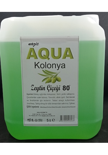 zeytin çiçeği kolonyası 5 litre