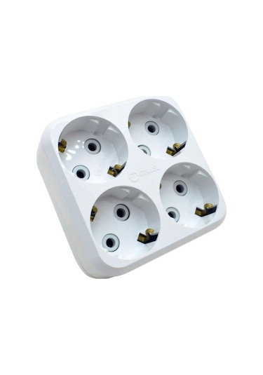 Makel Dörtlü 4Lü Topraklı Fişli Priz Golyat