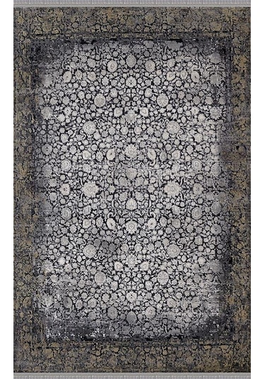 Merinos Halı Rodin 34673 090 Serisi Akrilik Salon Oturma Odası Halısı Siyah