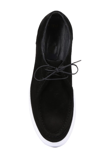 Shoetyle - Siyah Süet Deri Bağcıklı Erkek Günlük Ayakkabı 250-1617-773 Siyah