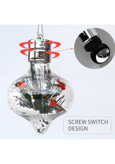 Shineyee Noel Için Şeffaf Led Askı Lambası - Iç/ Dış Mekan Dekorasyonu, Su Geçirmez, Dayanıklı Plastik Kabuk, Sıcak Beyaz Işık