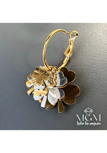 Mepa Gold/rodyum Çelik Küpeler - Kp00115 Najmaddin Altın