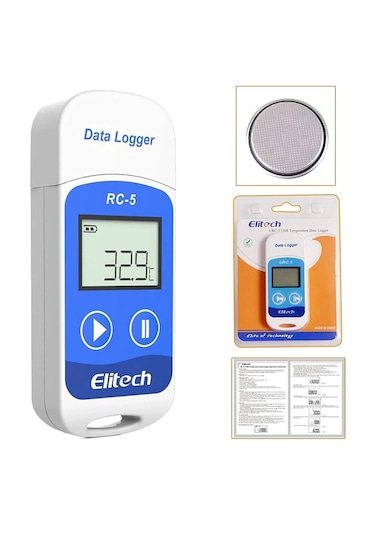 Elitech Rc-5 Usb Girişli Sıcaklık Kaydedici Datalogger Pdf Rapor 0