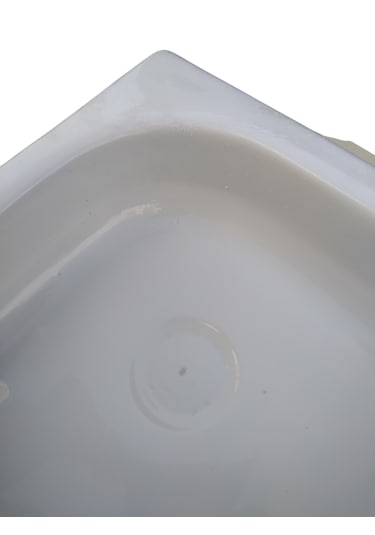 Üçgen Evye Lavabo. Tekne Evyesi. Karavan Evyesi. Beyaz 35x35cm