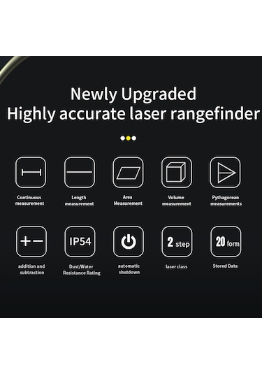 Reedark Akıllı Lazerli Mesafe Ölçer - Çok Fonksiyonlu, Su Geçirmez Ip54 , Alan/hacim Hesaplama