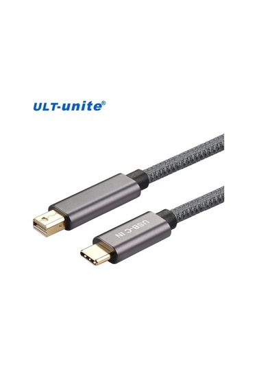 Pazly Type-c - Mini Dp Kablo 4k 60hz Usb-c Dönüştürücü, Ses Ve Video Senkron, Gri 2m Kablo