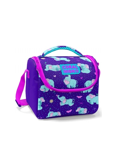 Coral High Kız Çocuk Mor Fil Okul Beslenme Çantası Thermo Yalıtımlı 11824