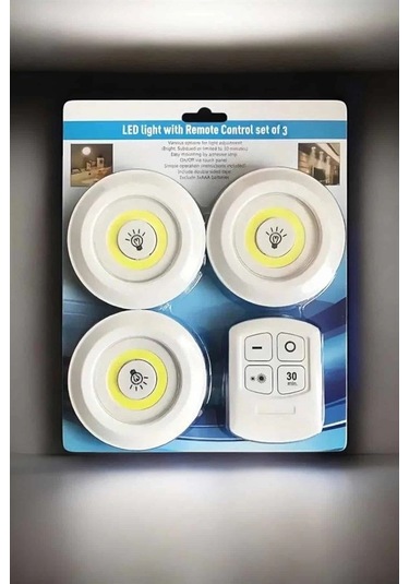 Bfs Mutfak Dolap Altı Işığı Uzaktan Kumandalı Yapışkanlı Kablosuz Pilli Çok Renkli