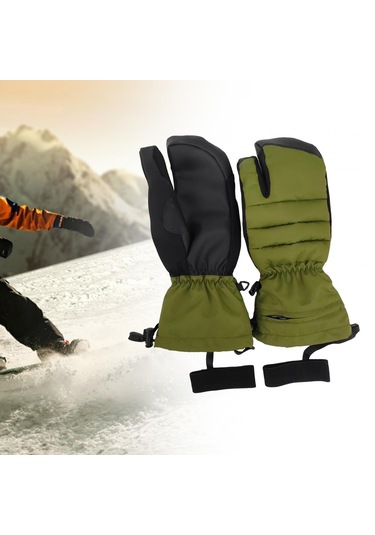 Dolıty 2 Adet Kayak Eldiveni Bilek Kayışı Yetişkin Spor Siyah Siyah