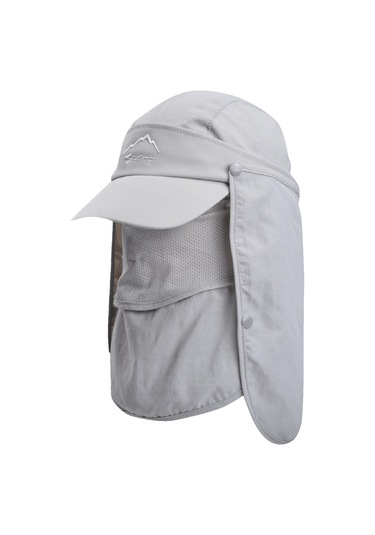 Unisex Çok Amaçlı Güneşten Koruyucu Şapka - Gri Renkli Outdoor Spor Ve Günlük Kullanım İçin Pratik Aksesuar Gri