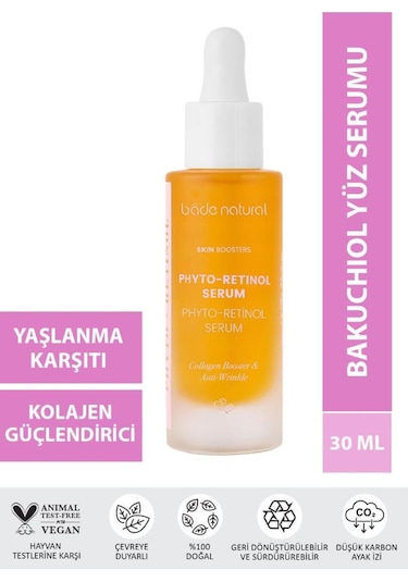 Bade Natural Bakuchiol Phyto Retinol Yüz Serumu Yaşlanma Ve Kırışıklık Karşıtı 30 ML