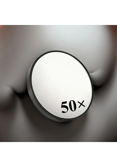 Fochsia Güçlü Vantuzlu 3.5 İnç Büyüteçli Seyahat Makyaj Aynası - Kaş Ve Kirpik İçin Kompakt Siyah Tasarım Siyah