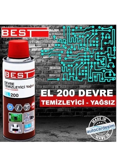 Best Elektronik Kart Devre Kontak Temizleyici Sprey Yağsız 200 Ml