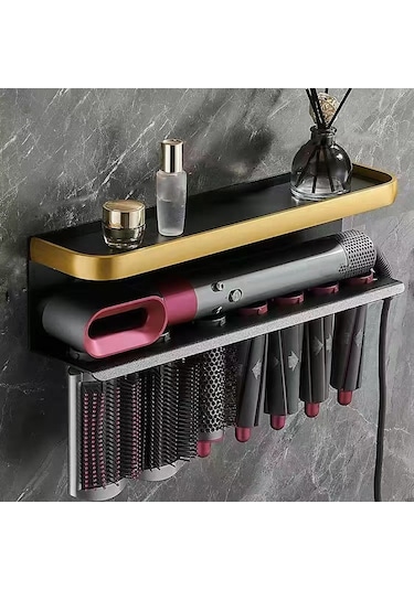 Airwrap Duvara Monte Raf Depolama Rafı İçin, Renk: A Tipi Siyah Altın Diğer