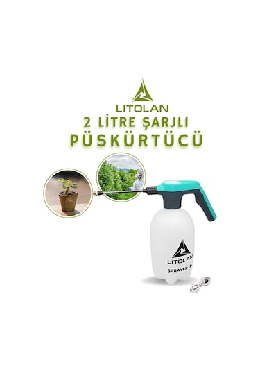 Litolan Zirai İlaçlama Pompası Şarjlı 2 L Turkuaz