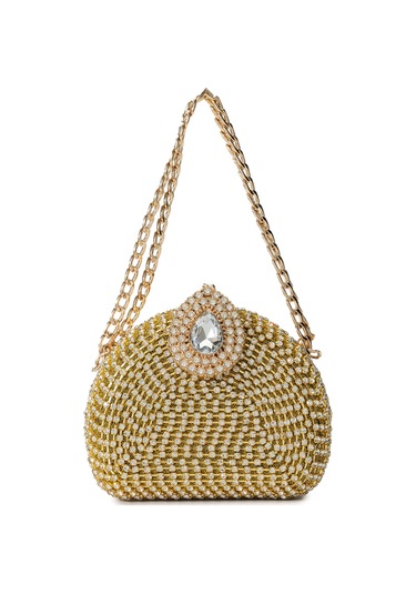 Tamer Tanca Kadın Vegan Sarı El Çantası 1083 004 Bn Cnt Sk24-25 Altın Altın