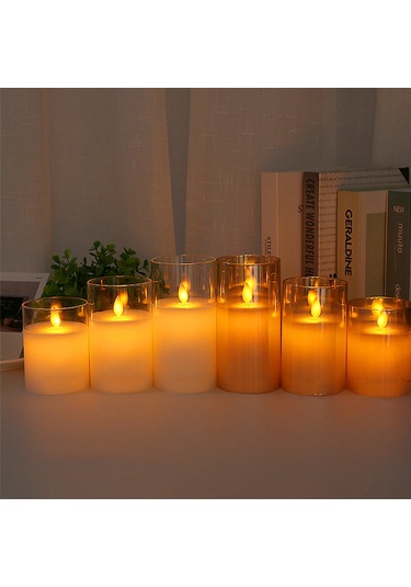 Yaozixa 3 Adet Gerçekçi Led Mum Seti - Uzaktan Kumandalı, Titreşimli Alev Efekti Ve Zamanlayıcılı Dekoratif Aydınlatma Amber