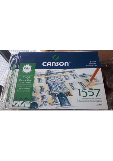 Resim Defteri 35x50 Spralli 180 Gram Kağıt 15 Yaprak CANSON