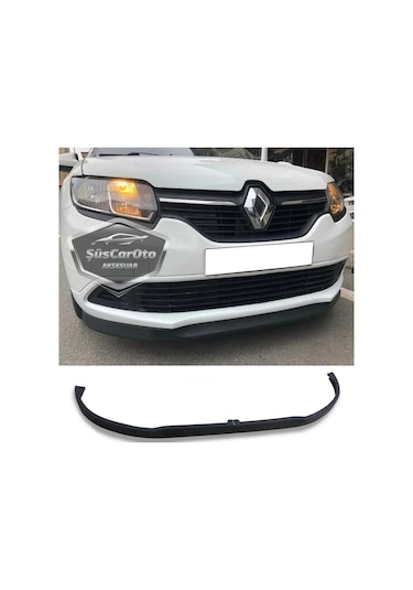 Renault Symbol 2013-2020 Uyumlu Üniversal Astra H Lip Esnek Ön Lip 2 Parça Tampon Altı Dil Karlık Ön Ek 00 Şüscaroto Aksesuar