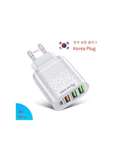 Lovebay 4 Portlu Pd 20w + Qc3.0 Usb C Hızlı Şarj Adaptörü İphone Uyumlu Xiaomi Samsung Huawei Audistribütör Garantili