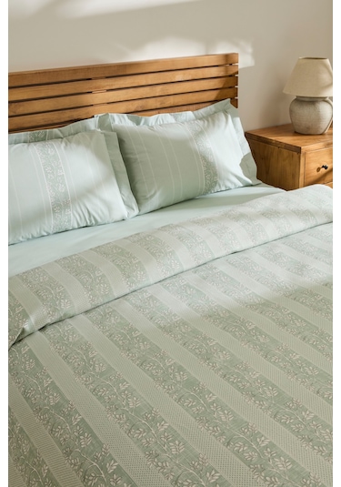 Kaşmir Home Tove %100 Pamuk Tove Çift Kişilik Pike Takımı Çağla Çağla