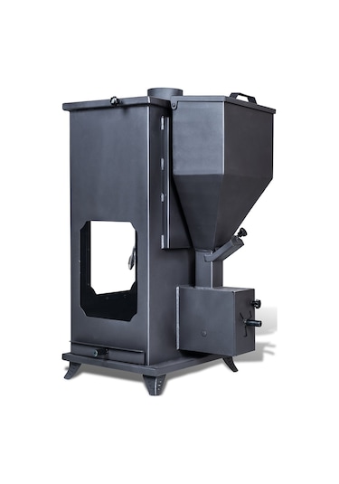 Etinova Eti-b8 Büyük Üç Tarafı Camlı Fırınlı Odun Ve Pelet Yakan Şömine Tipi Soba