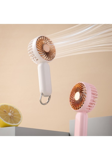 Padalink 2024 Taşınabilir Usb Şarjlı Mini El Tipi Klima - 1200mah Pil, 2 Saat Şarj, Pembe