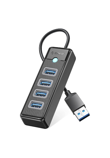 Orico USB3.0 4 Portlu 5Gbps Çoklayıcı HUB, 1M, Siyah, PW4U-U3-10