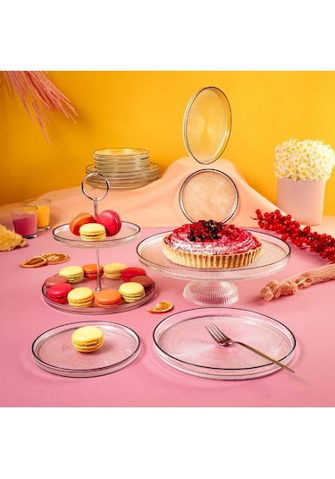 Fecra Loren 14 Parça Servis Ve Sunum Seti Siyah Fileli