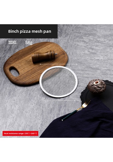 Konesam 8 İnç Alüminyum Pizza Tepsisi - Kalın Kenar, Anti Yapışkan, Fırın Ve Mangal Uyumlu, Ticari Kalite, 20.3 Cm Çaplı, Isı Dağıtımı İyi, Temizliği Kolay Diğer