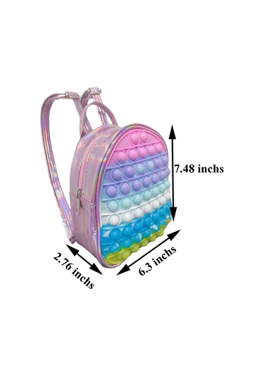 Singree Eğlenceli Pop Fidget Sırt Çantası - Çocuklar İçin Okul Çantası Ve Stres Oyuncağı Pembe