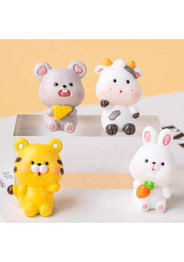 Reçine Mini Figürler Masaüstü Dekorasyonu Minyatür Heykel Yeni Reçine Süsler Bahçe Fare