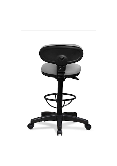 Bar Sandalyesi Sırtlı Beratta Model Gri