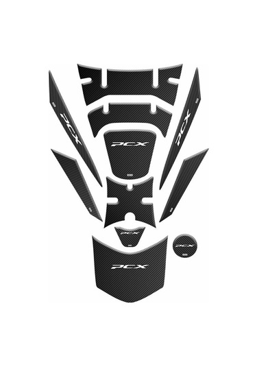 Honda Pcx 2018 - 2020 Uyumlu Tank Pad Set 011 Çok Renkli