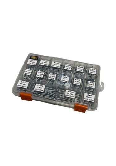 Sunta Vidası Matkap Uçlu Vida Set 695 Adet