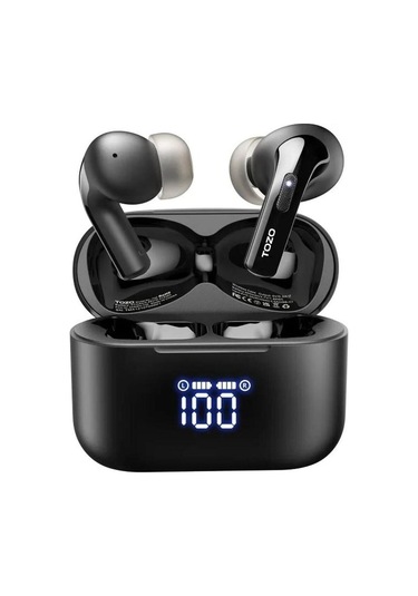 Tozo T20 Led Dijital Ekranlı Kablosuz Bluetooth Kulaklık Siyah