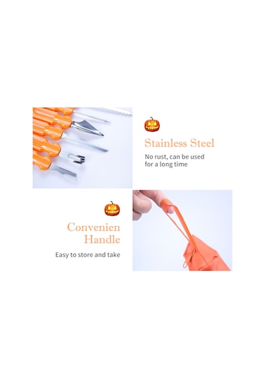 5 Adet Cadılar Bayramı Balkabağı Oyma Seti Profesyonel Paslanmaz Çelik Aletler Profesyonel Balkabağı Kesme Oyma Malzemeleri