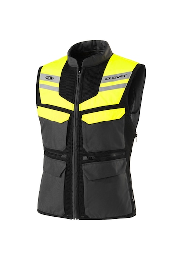 Clover Sw-2 Çok Fonksiyonlu Motorcu Yeleği Siyah Sarı