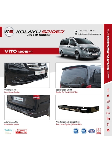 Mercedes Vito Ayna Kapağı Alt Çıtası 2 Prç 2015 Ve Sonrası