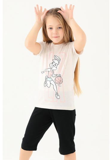 Looney Tunes L1590-2 Çocuk  Krem Melanj Tişört