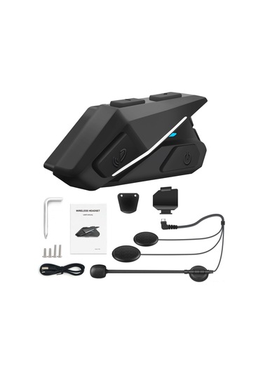 Geeroyoo Bt5.0 Motosiklet Kask Kulaklığı - Su Geçirmez, Gürültü Önleyici, Fm Radyolu, Çift Telefon Bağlantılı, 10 Saat Çalışma Süresi