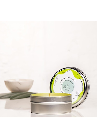 Mitr Citronella Aromalı Metal Mum Çok Renkli