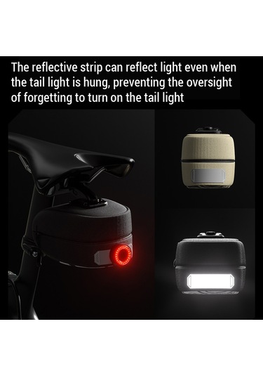 Enlee Su Geçirmez Bisiklet Koltuk Altında Çanta Dağ Yol Bisikleti Siyah