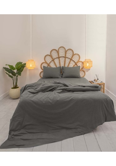 Koza Home Calmo Nevresim Takımı Smoke Çift Kişilik 200x220 9572a Gri