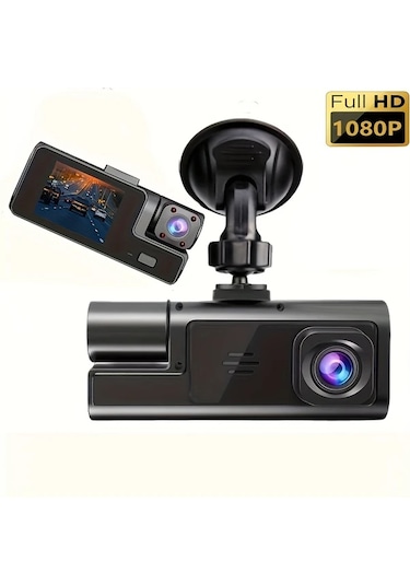 Dashanshop Çift Kameralı Araç Kamerası 1080p Ön 480p Arka Geniş Açı Gece Görüşü Dijital Ayna