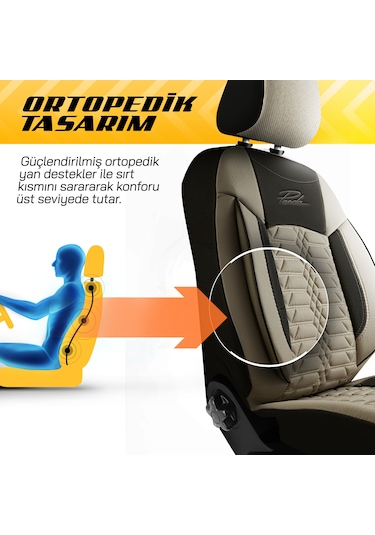Panda Proline Serisi Jakar Kumaş Ticari Oto Koltuk Kılıfı