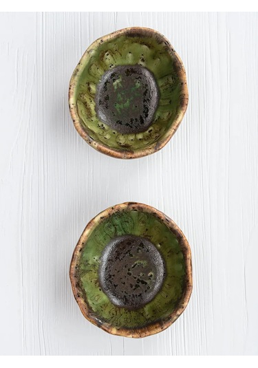 Don Prime Ceramics El Yapımı Seramik İki Sosluk S 340563141 Yeşil