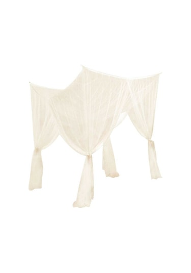 Geeksen Kolay Kurulumlu 1.8m/1.5m Yatak İçin Dört Kapılı Tül Sineklik, Öğrenci Yurdu Ve Ev Kullanımı, 8 Yapışkan Askı Hediyeli