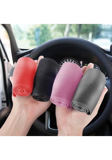 Siyah Seametal Silikon Araba Direksiyon Kılıfı Kaymaz Aşınmaya Dayanıklı Silikon Koruyucu Tekerlek Araba Aksesuarları