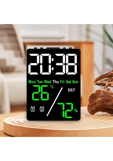 Suntek Çalar Saat Ev 2 Alarm Ayarları Yeşil-dijital-siyah